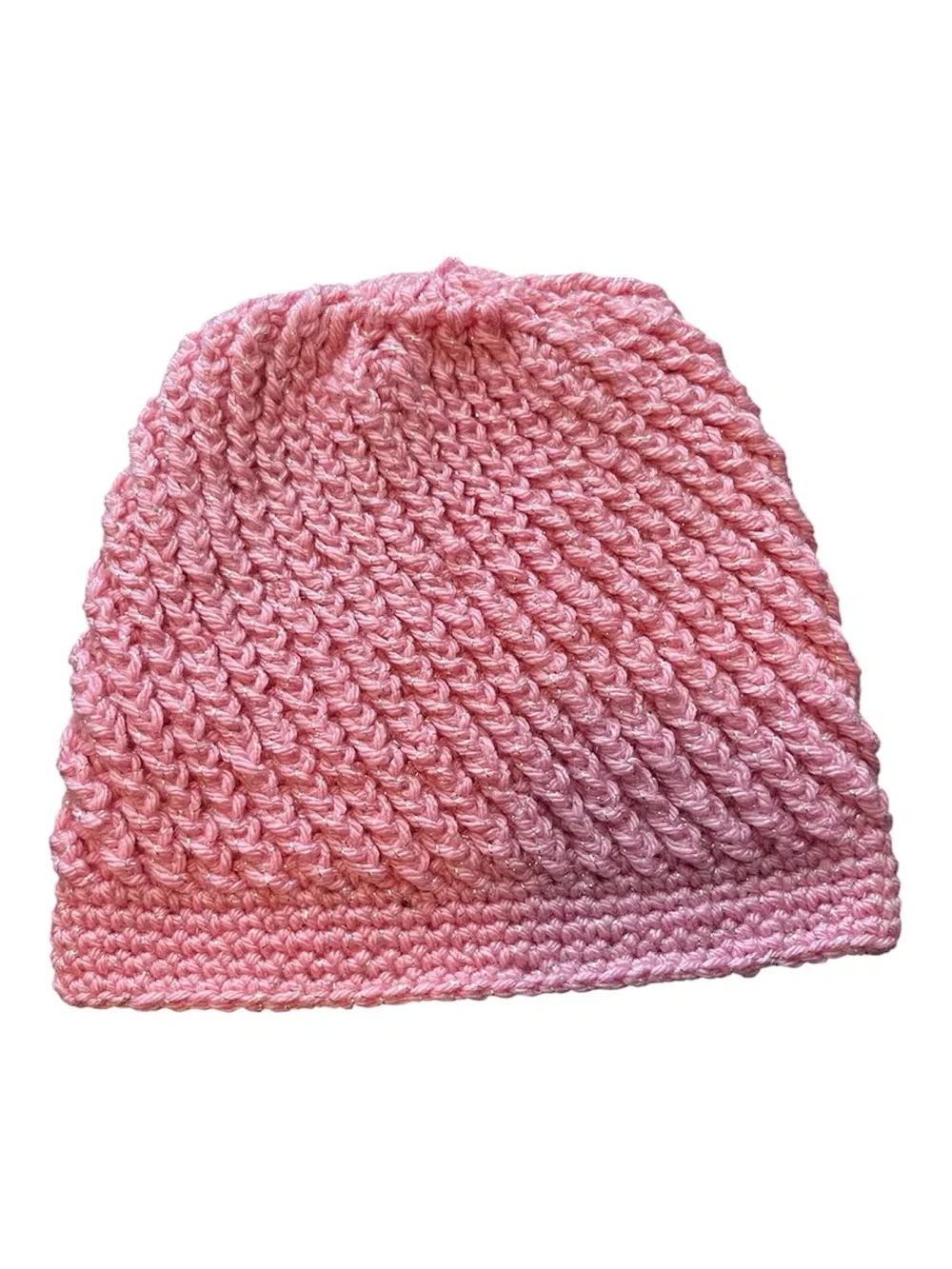3 Handmade Crochet Pink Beanies Bundle Adult Small Teen Boho Cottagecore Hats